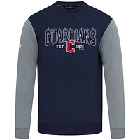 Men's Levelwear Navy Cleveland Guardians Accolade Ultimate Textbook Pullover Sweatshirt