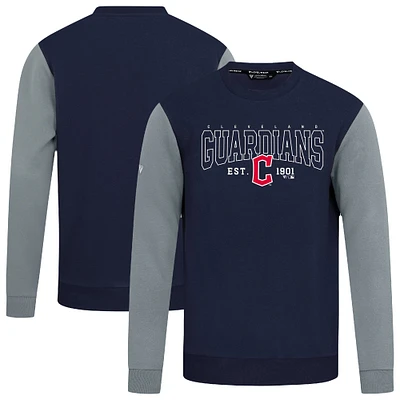Men's Levelwear Navy Cleveland Guardians Accolade Ultimate Textbook Pullover Sweatshirt