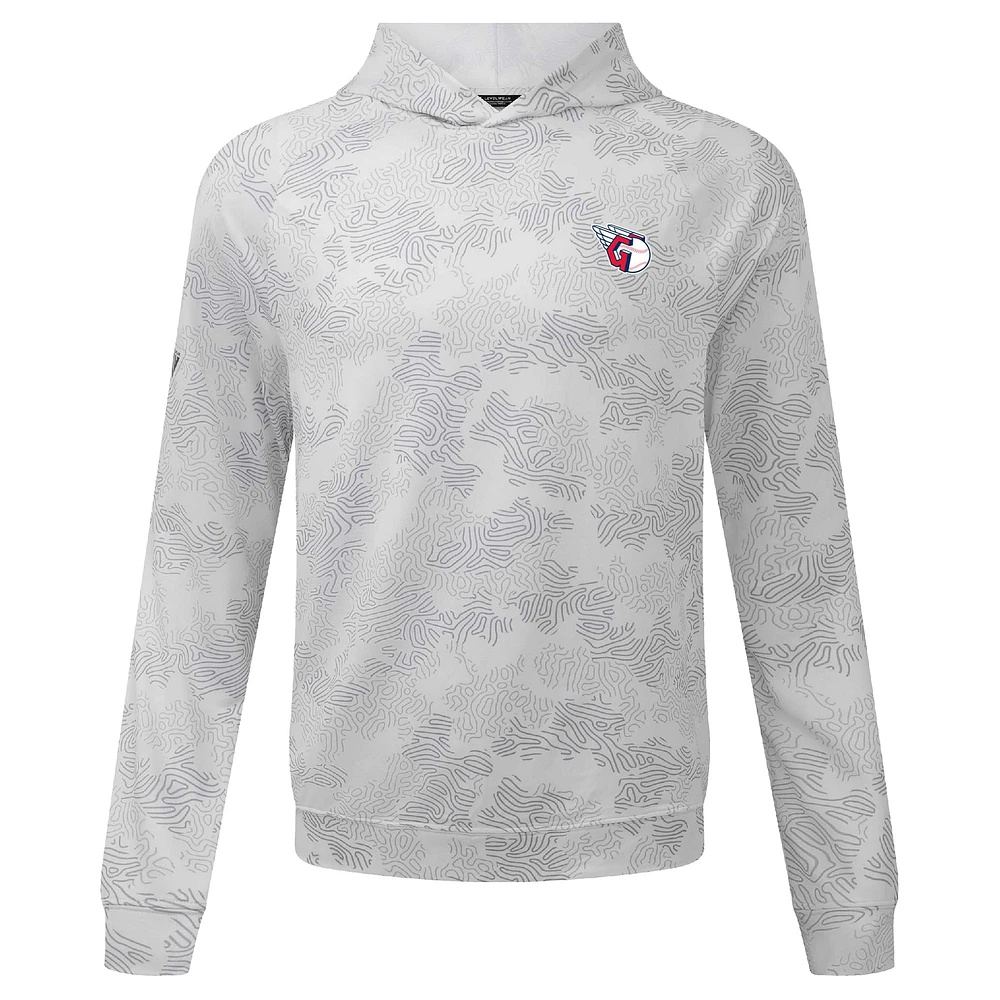 Men's Levelwear White Cleveland Guardians Blender Insignia 2.0 Hoodie