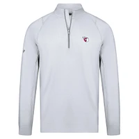 Men's Levelwear White Cleveland Guardians Theory Insignia 2.0 Quarter-Zip Pullover Top
