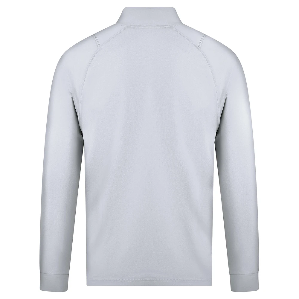 Men's Levelwear White Cleveland Guardians Theory Insignia 2.0 Quarter-Zip Pullover Top