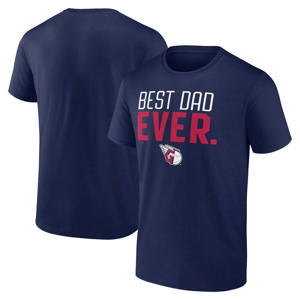 T-shirt homme bleu marine Cleveland Guardians Big & Tall Best Dad