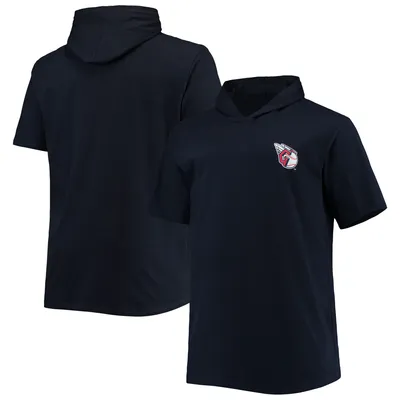 Cleveland Guardians Big & Tall Jersey Short Sleeve Pullover Hoodie T-Shirt - Navy