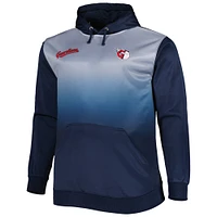 Sweat à Capuche Homme Bleu Marine Cleveland Guardians Fade Sublimated Fleece