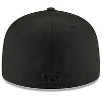 Men's New Era Black/Black Cleveland Guardians 59FIFTY Fitted Hat