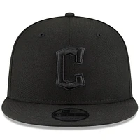 Men's New Era Black/Black Cleveland Guardians 9FIFTY Snapback Adjustable Hat