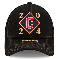 Men's New Era Black Cleveland Guardians 2024 American League Division Series Champions Locker Room 9FORTY Adjustable Hat