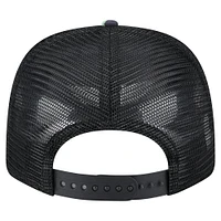 Men's New Era Black Cleveland Guardians Adventure Drinks Pattern 9SEVENTY Stretch-Snap Hat