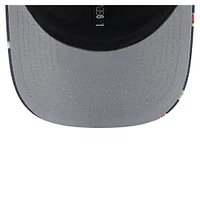 Men's New Era Black Cleveland Guardians Adventure Drinks Pattern 9SEVENTY Stretch-Snap Hat