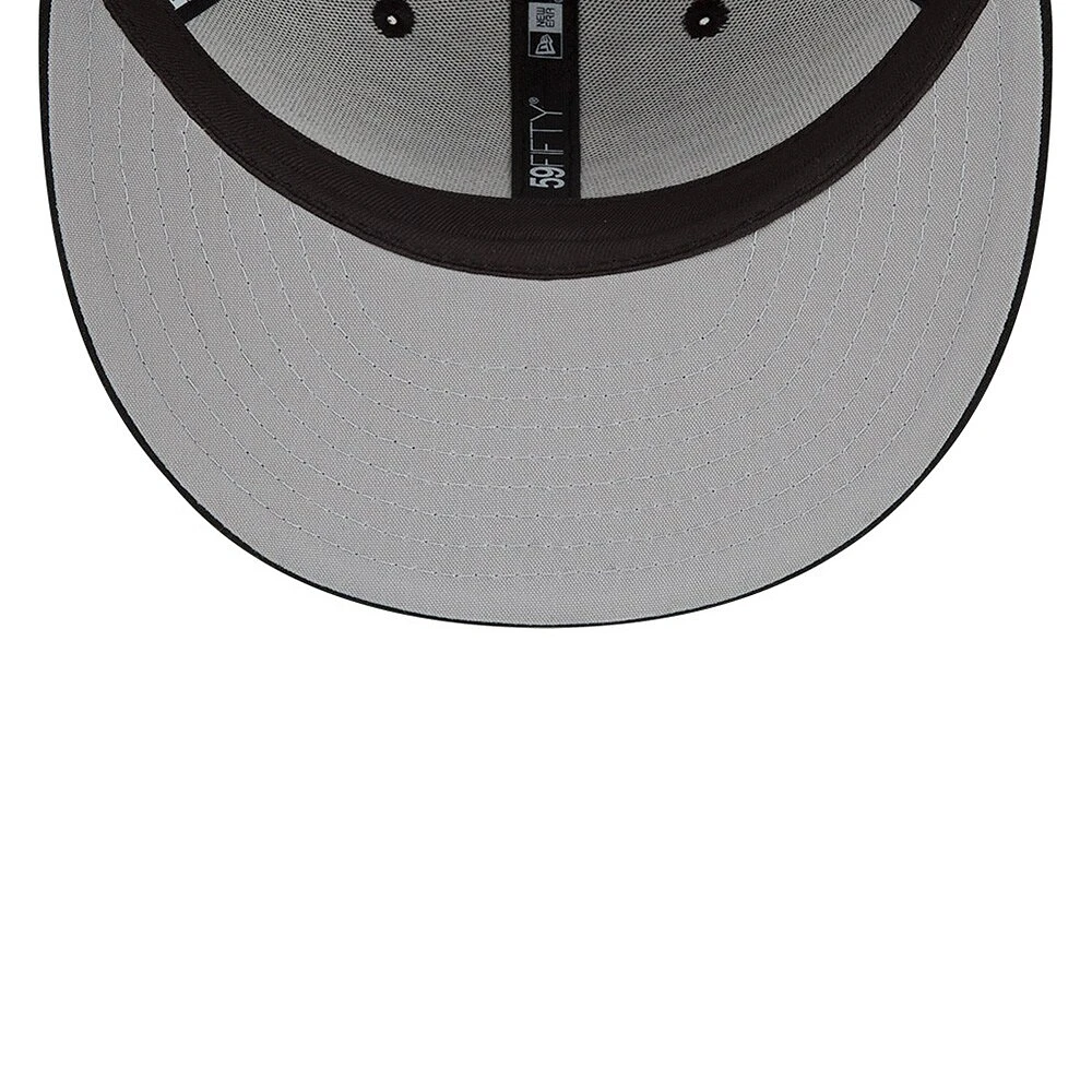 Casquette ajustée 59FIFTY à profil bas Cleveland Guardians pour homme New Era, noire