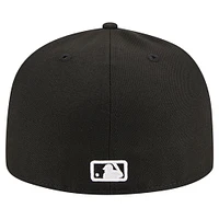 Men's New Era Black Cleveland Guardians Logo 59FIFTY Fitted Hat