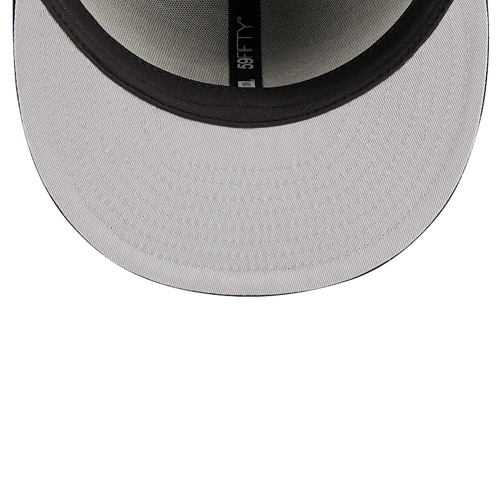 Men's New Era Black Cleveland Guardians Logo 59FIFTY Fitted Hat