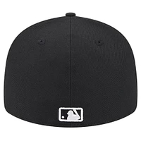 Casquette ajustée 59FIFTY à profil bas des Cleveland Guardians New Era pour hommes, noire