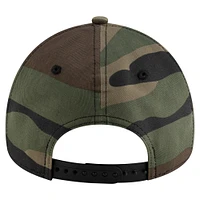 Men's New Era Camo Cleveland Guardians Woodland Team Pop 9FORTY A-Frame Adjustable Hat