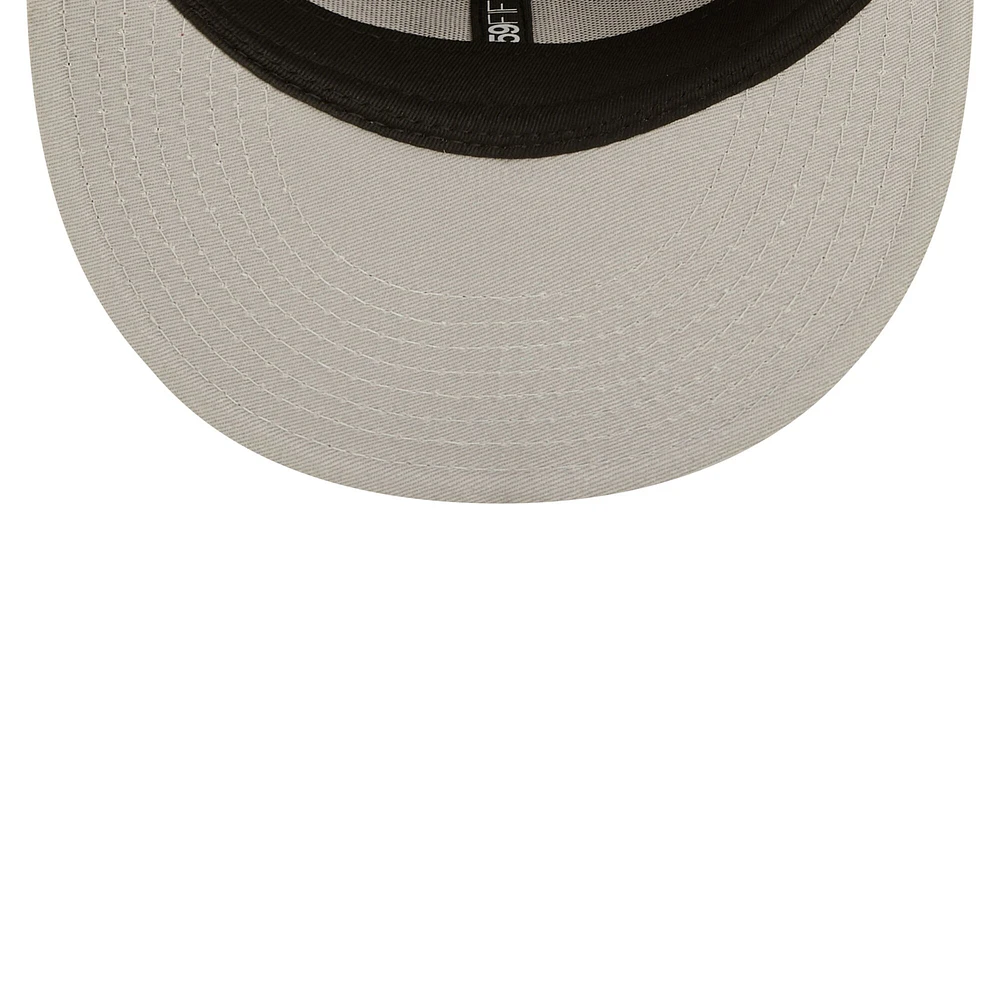 Men's New Era Cardinal Cleveland Guardians White Logo 59FIFTY Fitted Hat