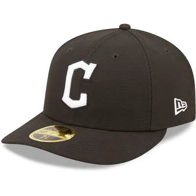 Cleveland Guardians New Era Black & White Low Profile 59FIFTY Fitted Hat