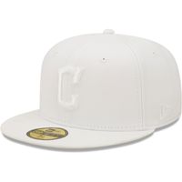 Men's New Era Cleveland Guardians White on 59FIFTY Fitted Hat