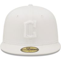 Men's New Era Cleveland Guardians White on 59FIFTY Fitted Hat