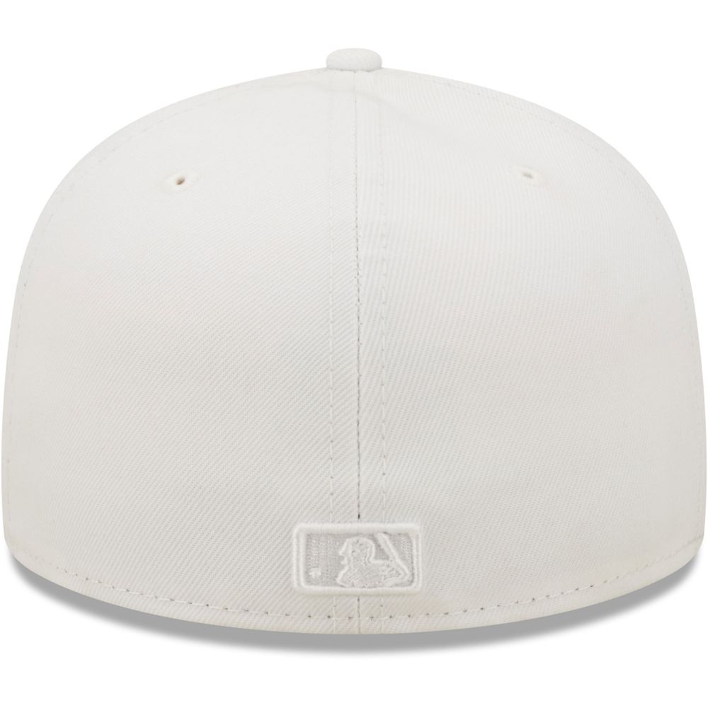 Men's New Era Cleveland Guardians White on 59FIFTY Fitted Hat