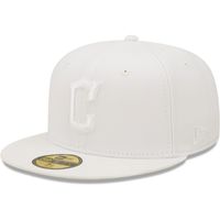 Men's New Era Cleveland Guardians White on 59FIFTY Fitted Hat