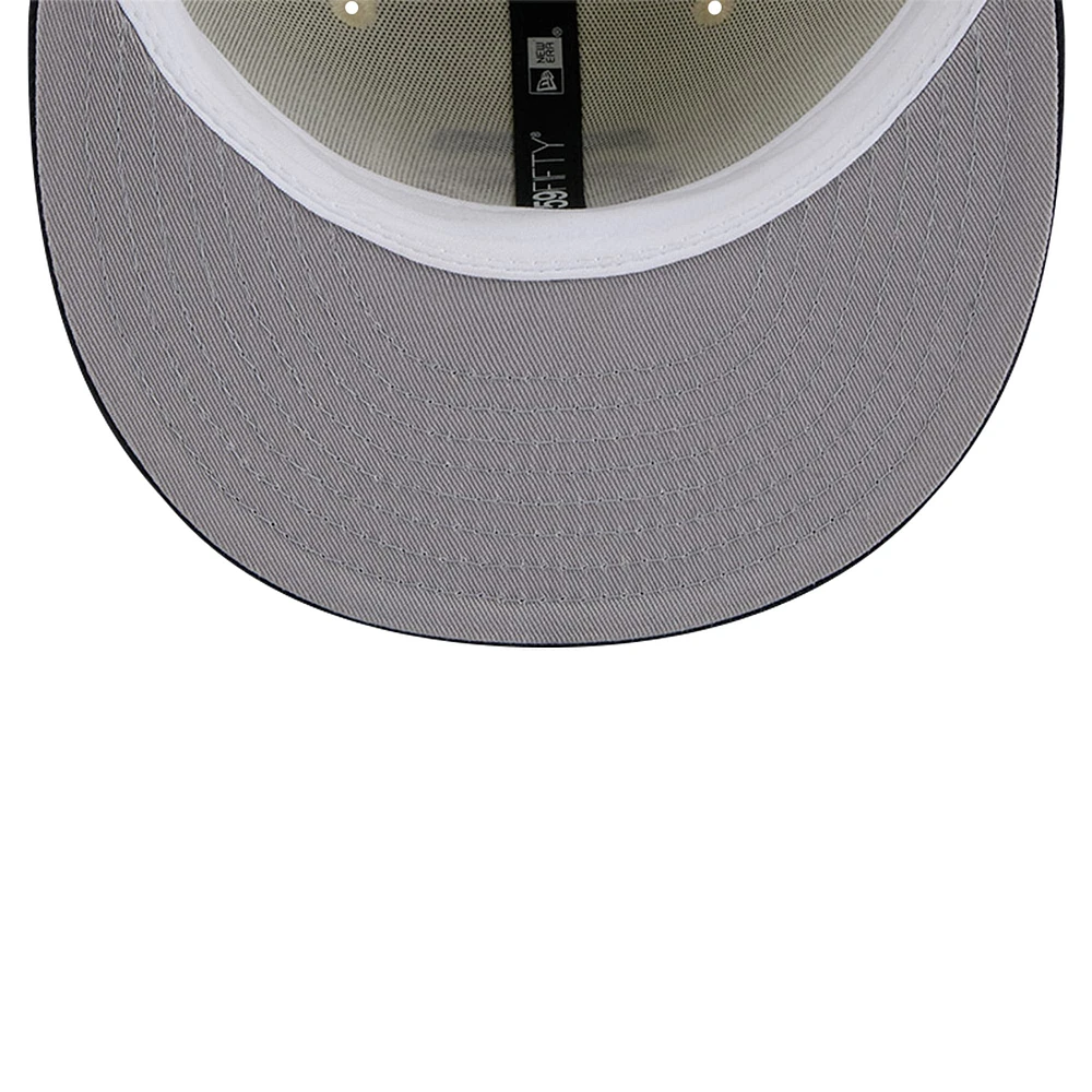 Casquette ajustée Cleveland Guardians Chrome 59FIFTY de New Era pour homme, couleur crème