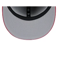 Men's New Era  Gray/Red Cleveland Guardians 2025 Batting Practice 59FIFTY Fitted Hat