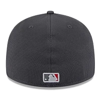 Men's New Era  Gray/Red Cleveland Guardians 2025 Batting Practice Low Profile 59FIFTY Fitted Hat