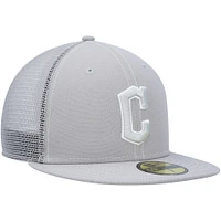 Men's New Era  Gray Cleveland Guardians 2023 On-Field Batting Practice 59FIFTY Fitted Hat