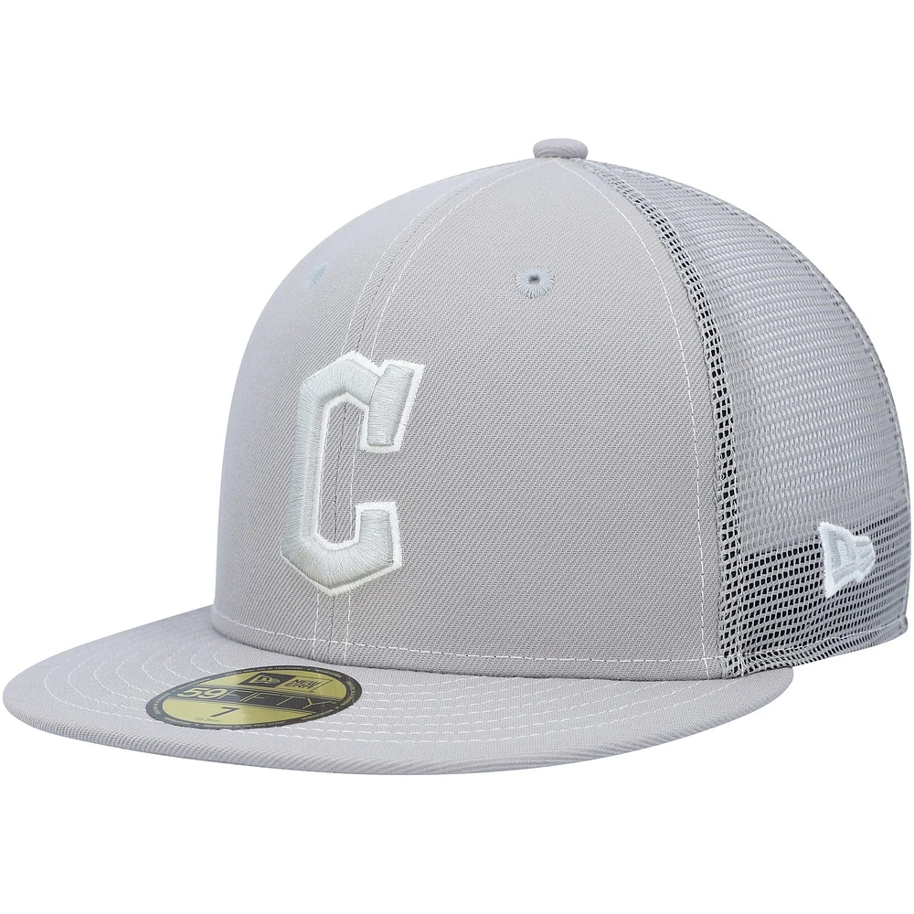 Men's New Era  Gray Cleveland Guardians 2023 On-Field Batting Practice 59FIFTY Fitted Hat