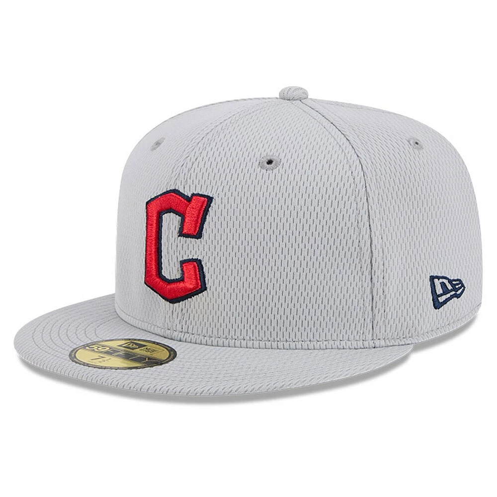 Men's New Era Gray Cleveland Guardians 2025 MLB Clubhouse 59FIFTY Fitted Hat
