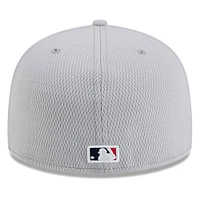 Men's New Era Gray Cleveland Guardians 2025 MLB Clubhouse 59FIFTY Fitted Hat
