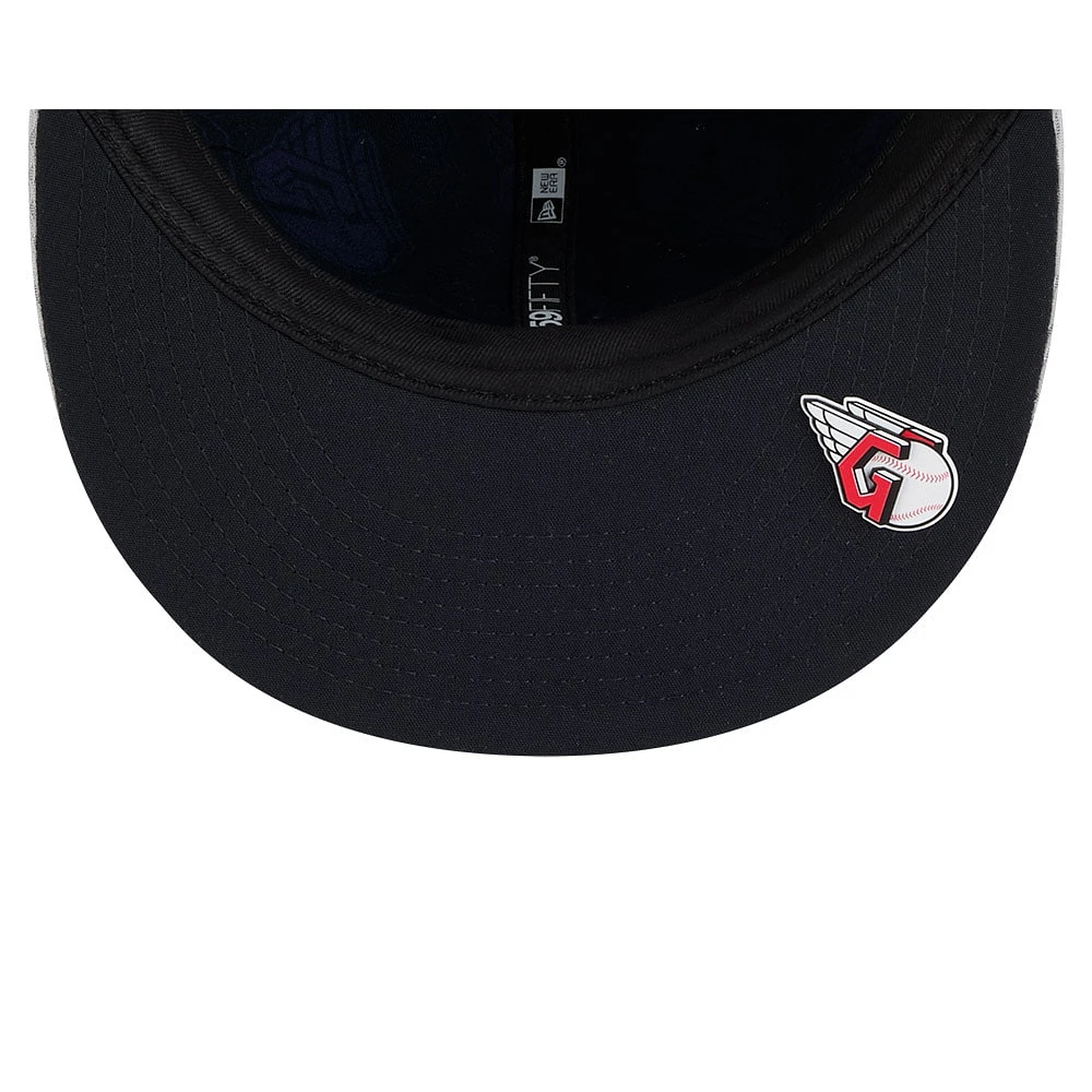 Men's New Era Gray Cleveland Guardians 2025 MLB Clubhouse 59FIFTY Fitted Hat