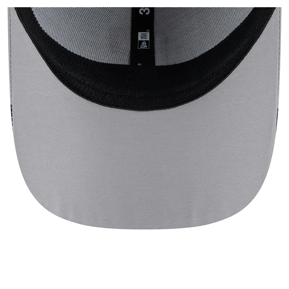 Men's New Era  Gray Cleveland Guardians Linear 39THIRTY Flex-Fit Hat