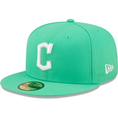 Men's New Era Green Cleveland Guardians Logo 59FIFTY Fitted Hat