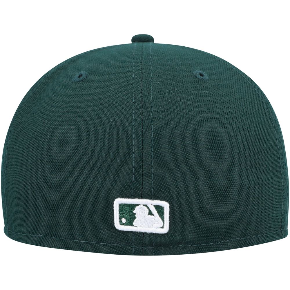 Men's New Era Green Cleveland Guardians White Logo 59FIFTY Fitted Hat