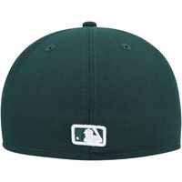 Men's New Era Green Cleveland Guardians White Logo 59FIFTY Fitted Hat