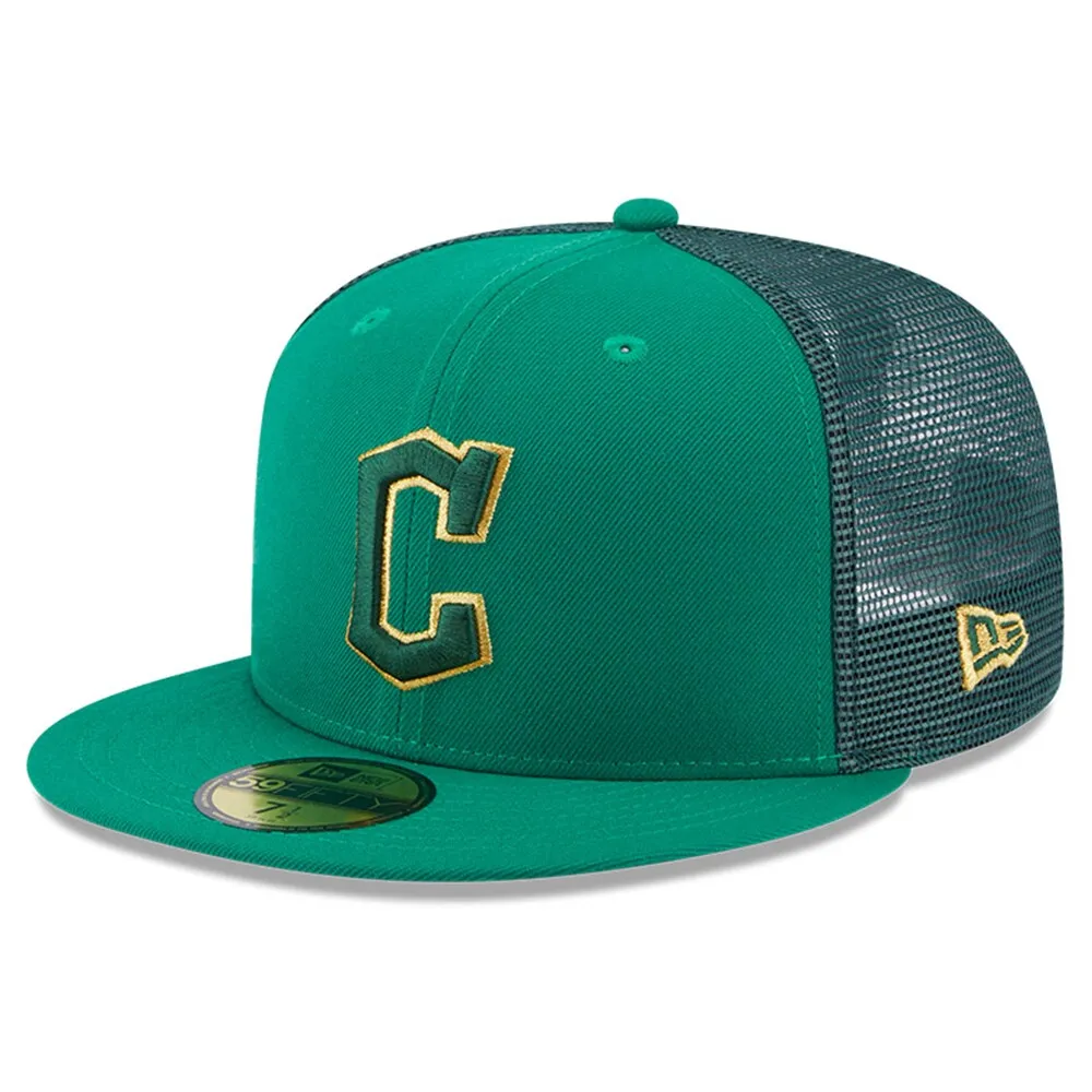 New Era Light blue/navy Oakland Athletics Green Undervisor 59FIFTY Fitted Hat
