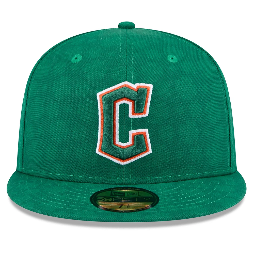 Men's New Era Kelly Green Cleveland Guardians St. Patrick's Day 59FIFTY Fitted Hat