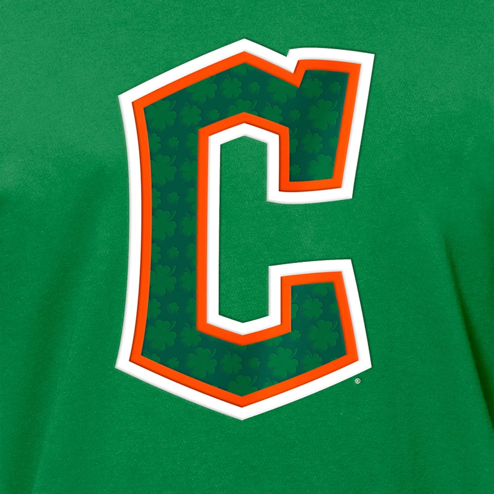 T-shirt à logo trèfle de la Saint-Patrick des Cleveland Guardians New Era pour homme