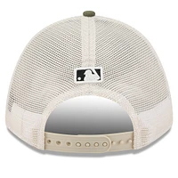 Men's New Era Light Beige/Olive Cleveland Guardians 2025 Armed Forces Day 9FORTY M-Crown A-Frame Adjustable Hat