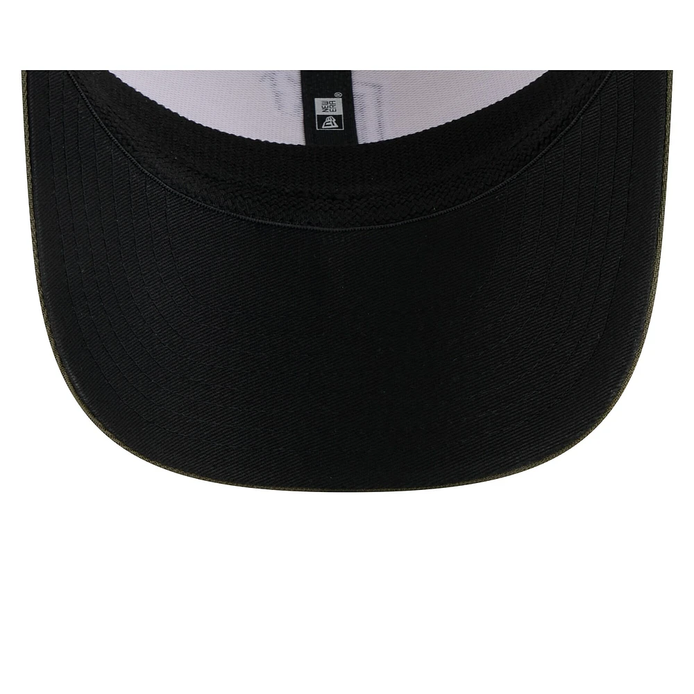 Casquette extensible à boutons-pression 9SEVENTY pour homme, couleur beige clair/olive, Cleveland Guardians 2025, Armed Forces Day, New Era