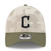 Casquette ajustable 9TWENTY pour homme, beige clair/olive, Cleveland Guardians 2025, Armed Forces Day
