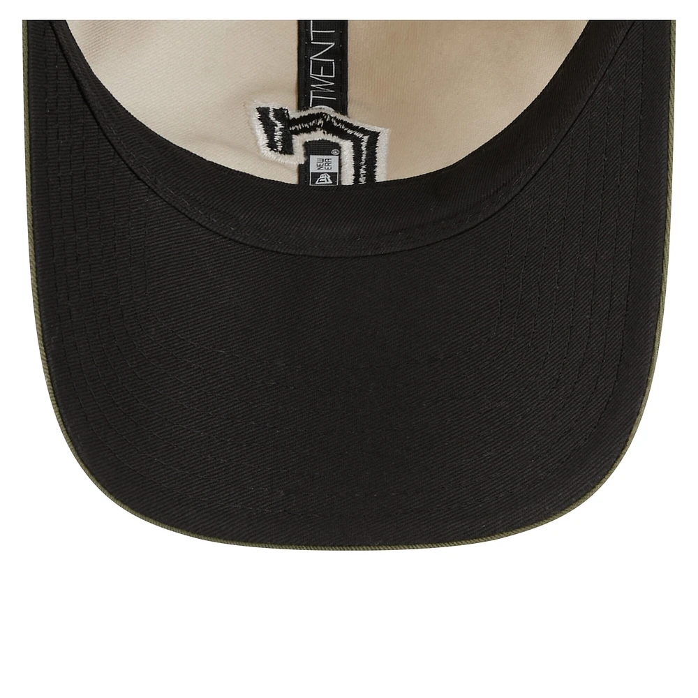 Casquette ajustable 9TWENTY pour homme, beige clair/olive, Cleveland Guardians 2025, Armed Forces Day