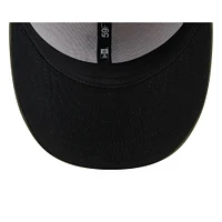 Casquette ajustée 59FIFTY basse pour homme New Era, beige clair/olive, Cleveland Guardians 2025 Armed Forces Day