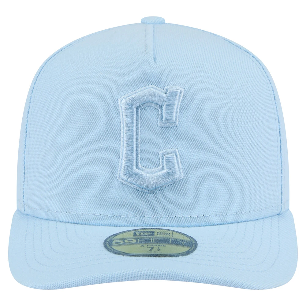 Casquette ajustée New Era 59FIFTY bleu clair Cleveland Guardians Color Pack pour homme