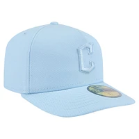 Casquette ajustée New Era 59FIFTY bleu clair Cleveland Guardians Color Pack pour homme
