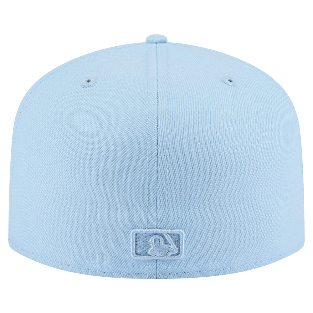 Casquette ajustée New Era 59FIFTY bleu clair Cleveland Guardians Color Pack pour homme