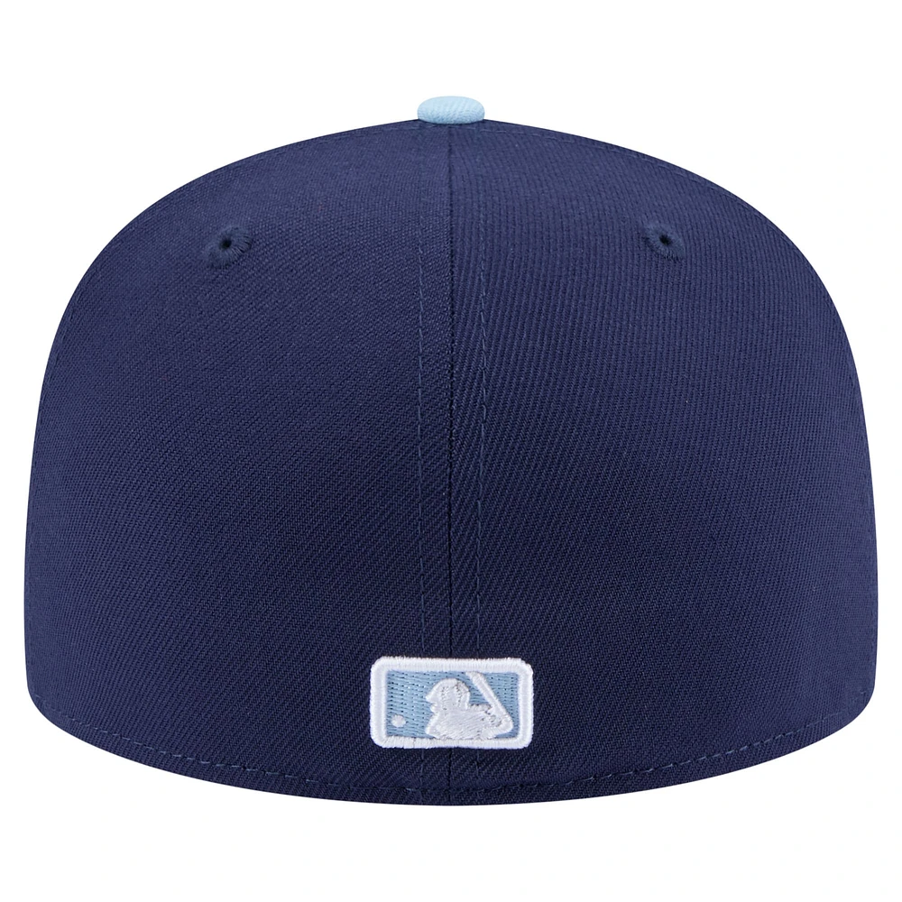 Men's New Era Navy/Light Blue Cleveland Guardians Color Pack 2-Tone 59FIFTY Fitted Hat
