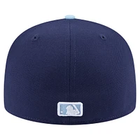Men's New Era Navy/Light Blue Cleveland Guardians Color Pack 2-Tone 59FIFTY Fitted Hat
