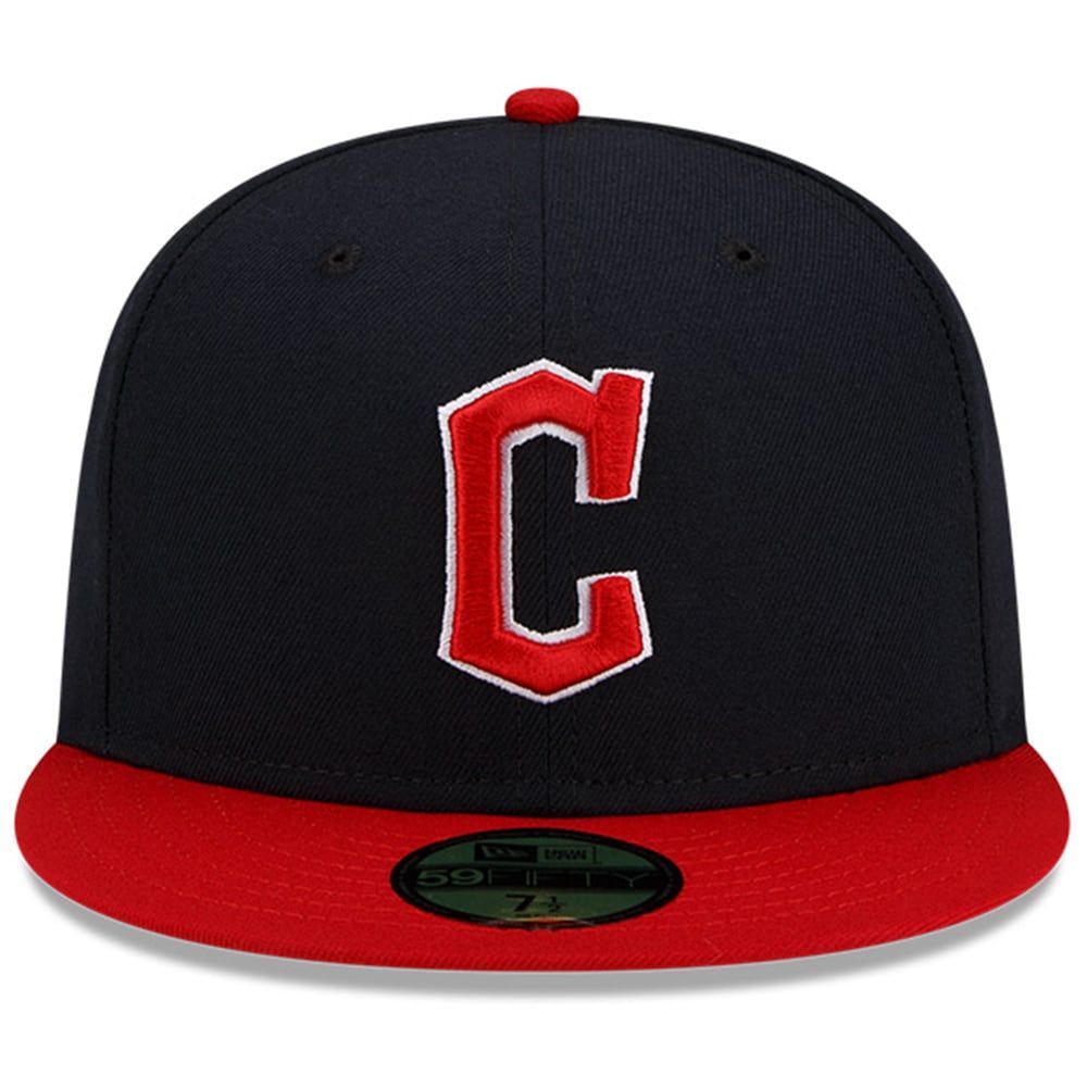 Men's New Era Navy/Red Cleveland Guardians Authentic Collection On-Field 59FIFTY Fitted Hat